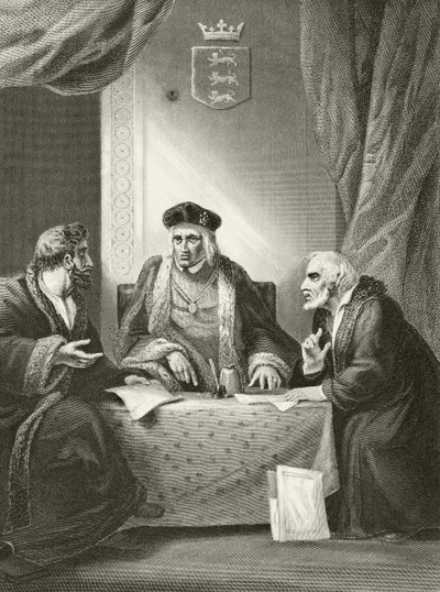 König Heinrich VII. von England mit Sir Richard Empson und Edmund Dudley, aus 